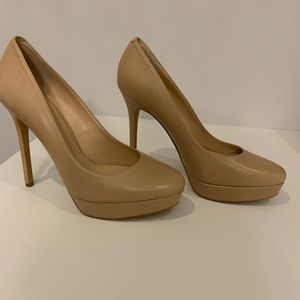 Vince Camuto platform stilettos. Tan coloured. Size 8
